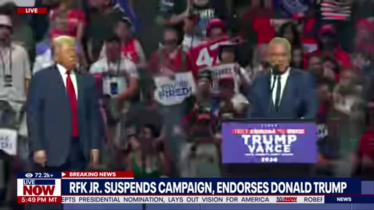 RFK Jr. joins Donald Trump on stage after endorsing him for president | LiveNOW from FOX