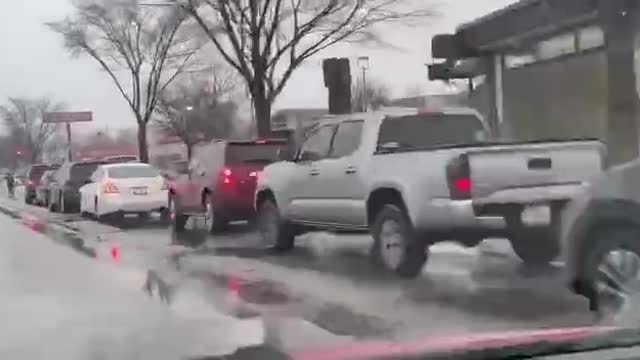 Milwaukee, Wisconsin. The queue for PCR testing