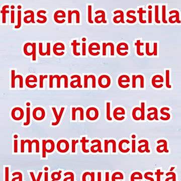 "La Hipocresía del Juicio: ¿Por Qué Miras la Paja en el Ojo Ajeno?" Mateo 7:3,4.#shorts #youtube #yt