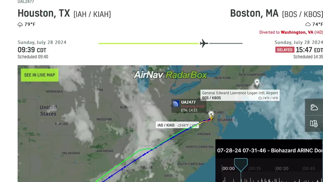 United Airlines crew and passengers vomiting due to a “biohazard” from a passenger
