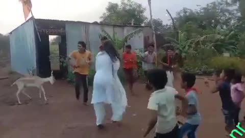 Indian Village dear dancing with friends