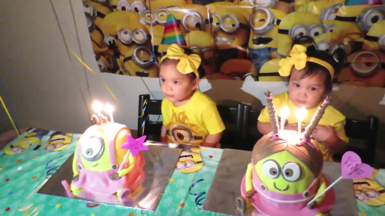 Miya and Keira's Minion Birthday Party! - March 05, 2016 - ItsJudysLife Vlogs