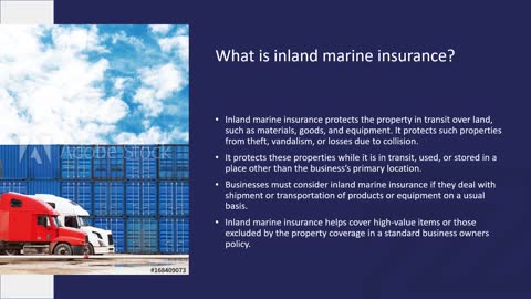 Inland Marine Insurance and Its Basic Elements