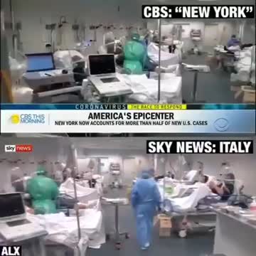 Usan los mismos hospitales en todos los noticieros mundiales que reportan el Coronavirus