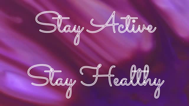 Stay Active. Stay Healthy ⚡