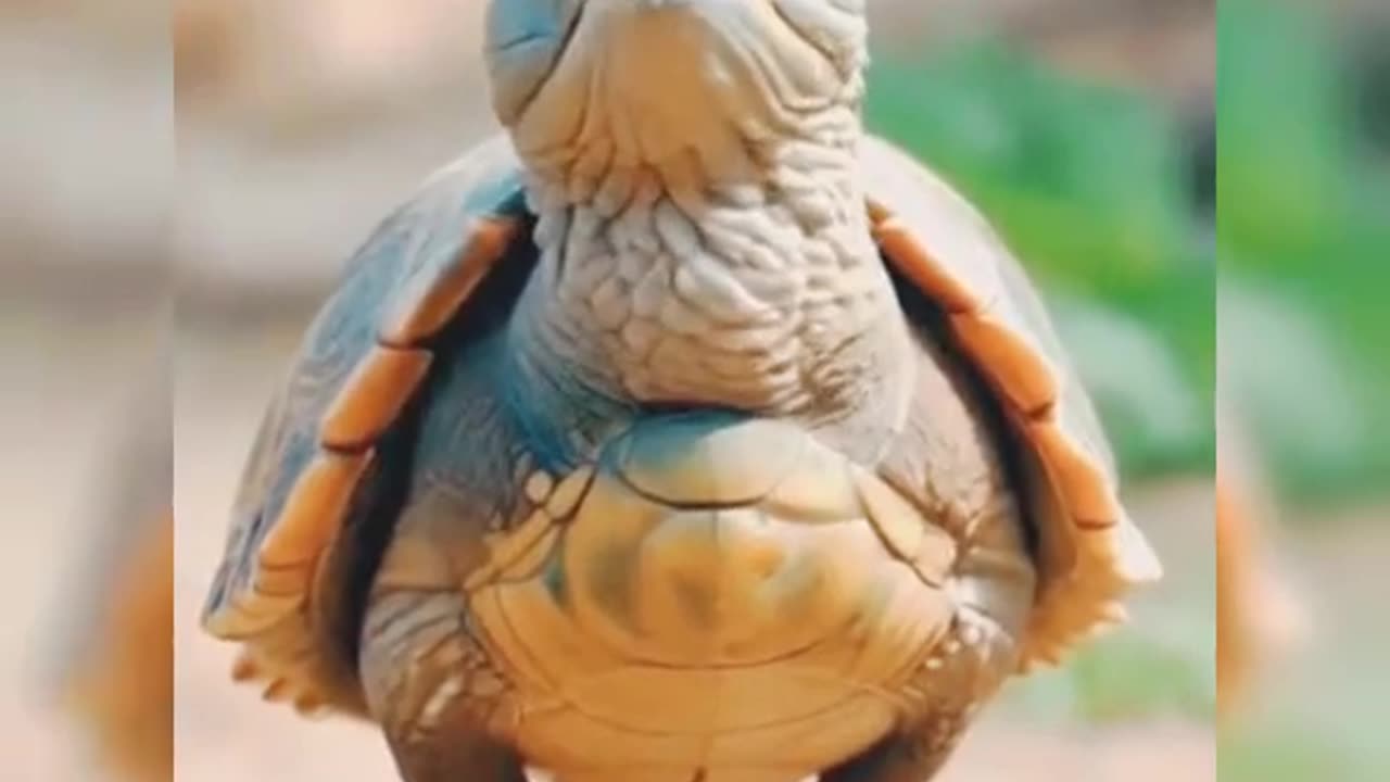 Amazing bird having a turtle body