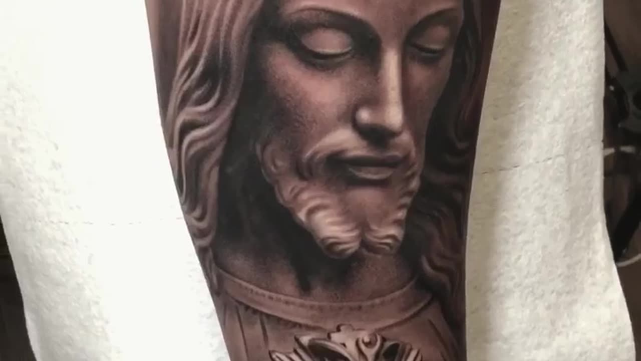 BEAUTIFUL Jesus piece done by Jose Contreras in Texas!