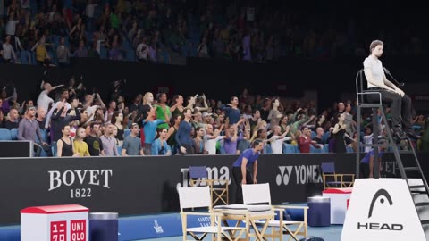 Top Spin 2K25 Court Level View Federer SABR