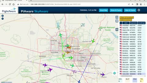 july 24th - 25th 2022 time lapse of the NWO Airplanes over phoenix AZ