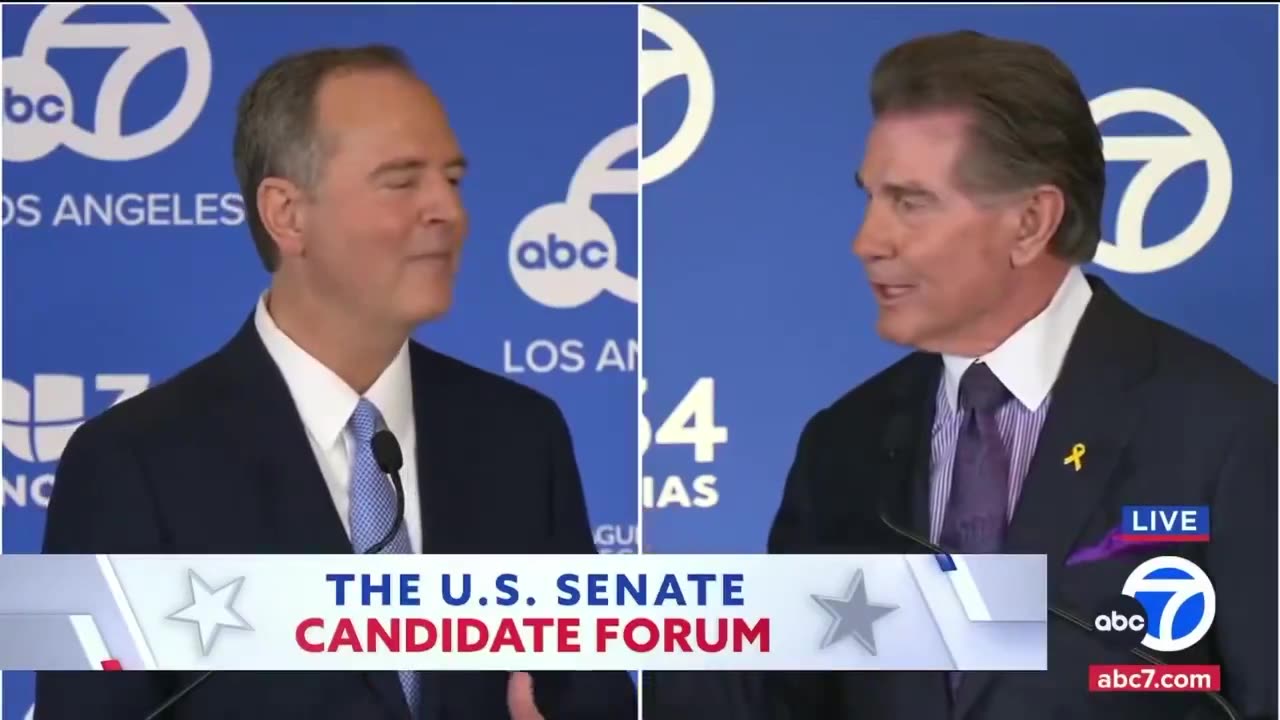 Highlights of U.S. Senate debate between Pencil neck Adam Schiff & Baseball legend Steve Garvey