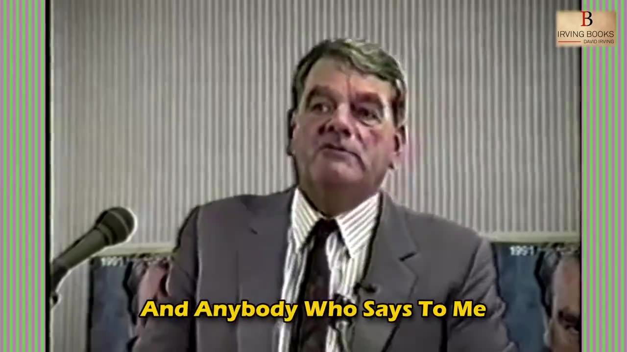 David Irving believes that freedom of speech is vital.