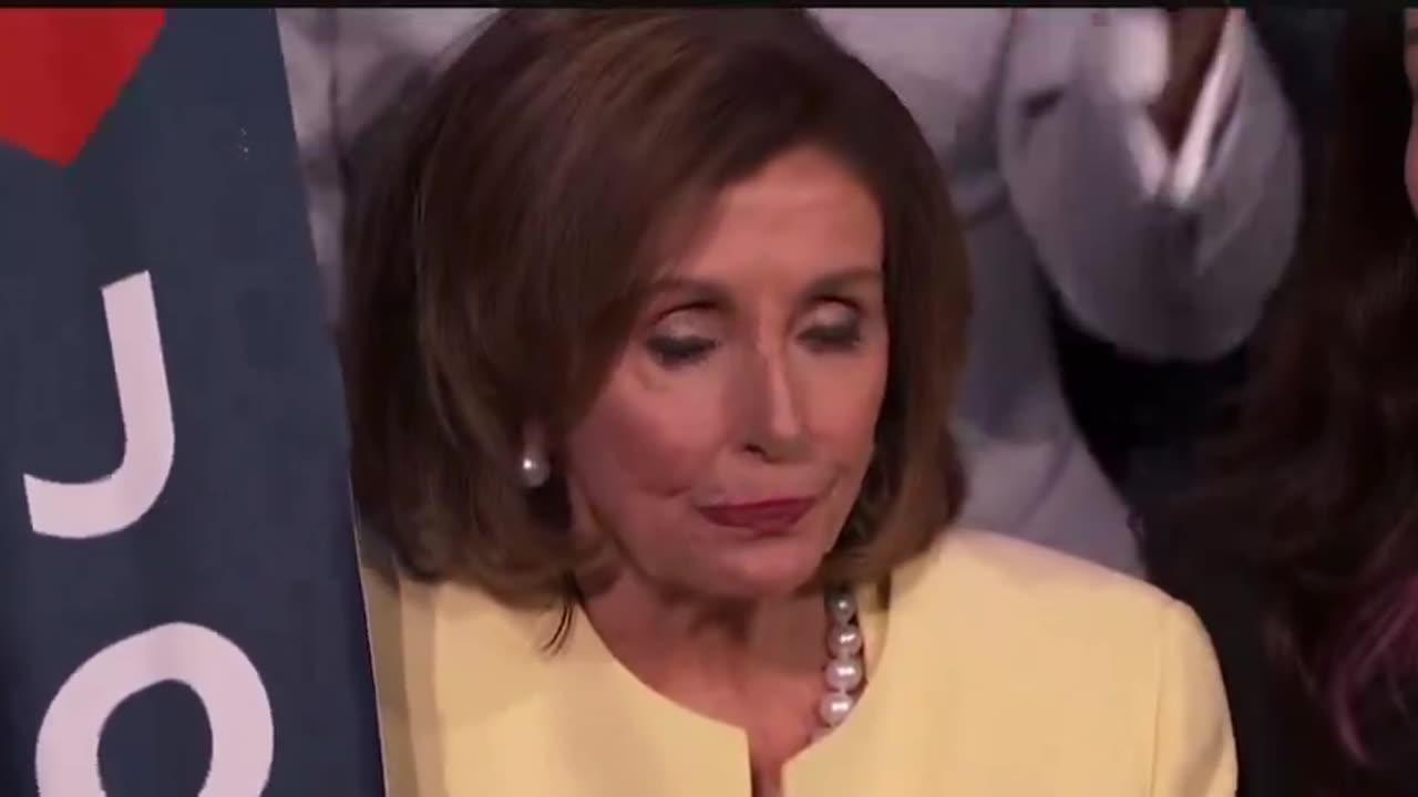 Nancy Pelosi Looks Guilty as Joe Biden Speaks at DNC After Being Kicked Off the Ticket in Coup