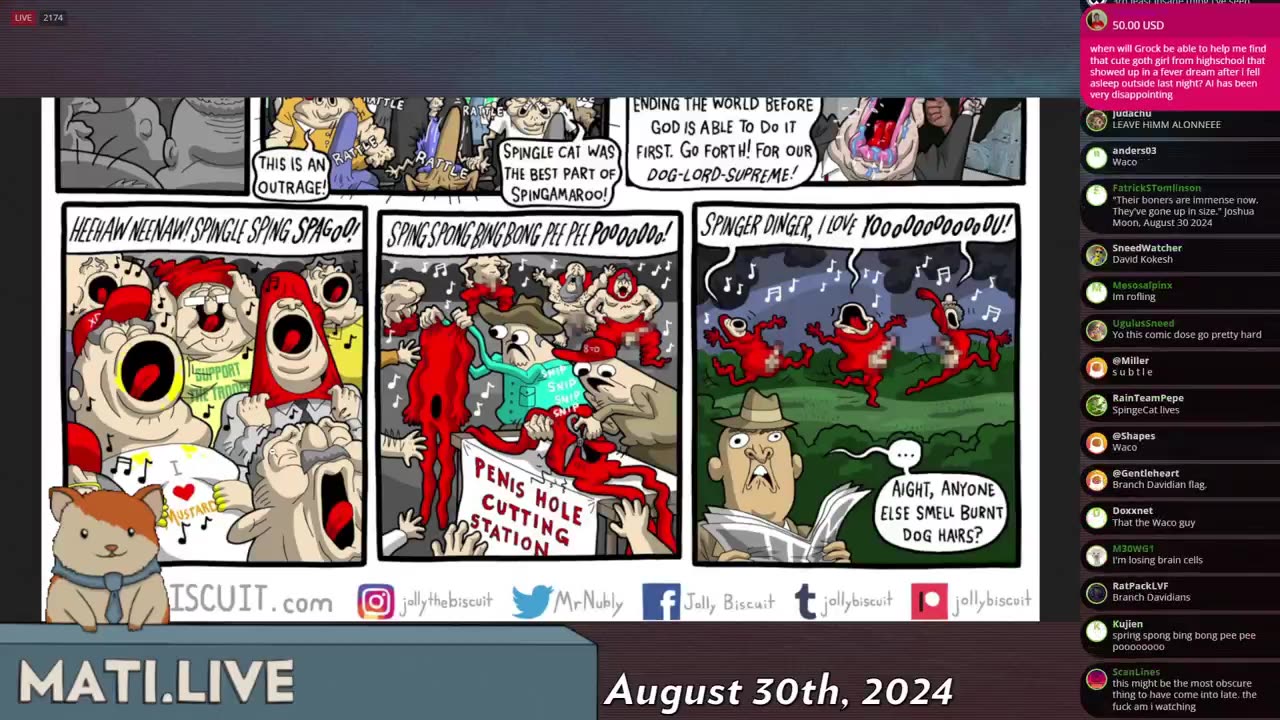 Jolly Biscuit's strange comic - Mad at the Intetnet (August 30, 2024)