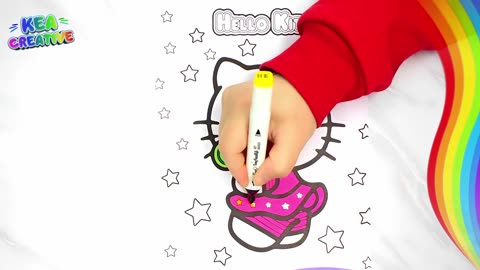 Hello kitty - How To Coloring Hello kitty - @KeaCreative2 - FREE images HD Download👇