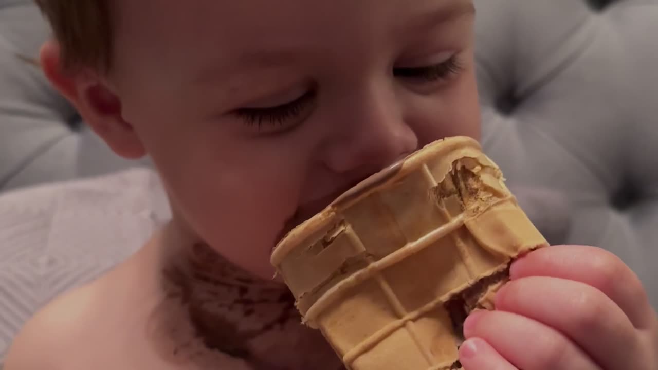 All you need for a happy life is a piece of chocolate ice cream