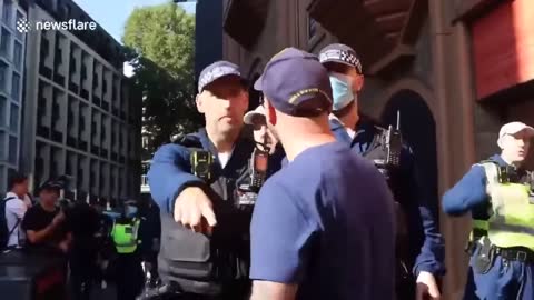 Protesters in London
