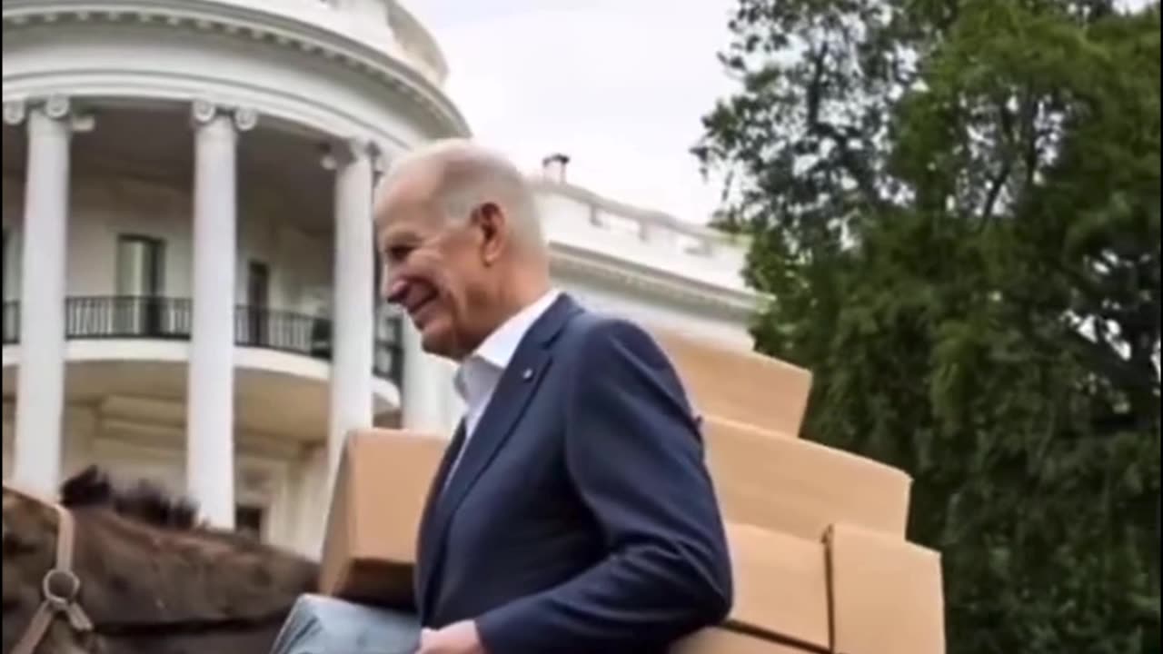 JB Leaving the White House.