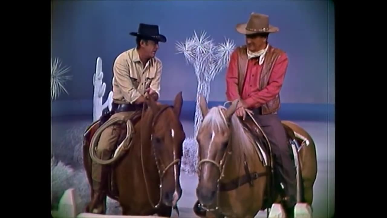 Dean Martin & John Wayne on horse