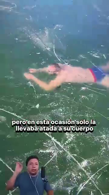 perdio la salida en buceo bajo hielo