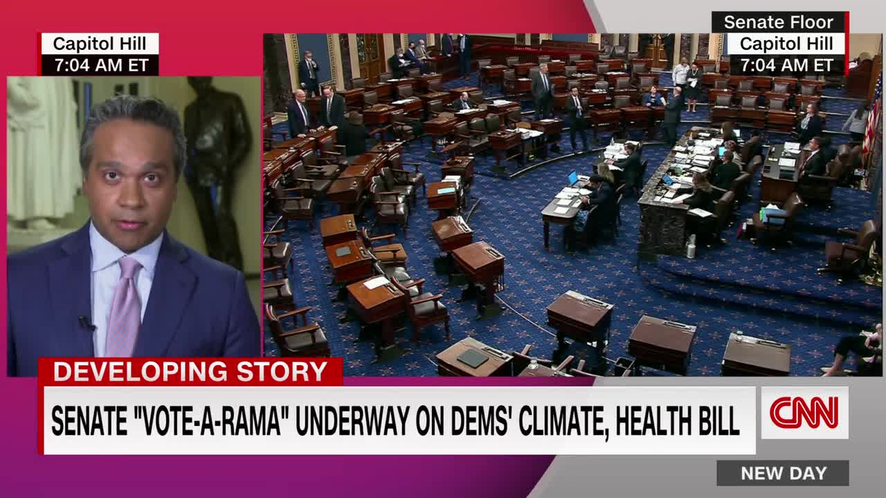 Senators work overnight voting on health and climate bill