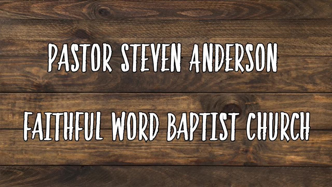 Romans 8 | Pastor Steven Anderson | 08/01/2007 Wednesday PM