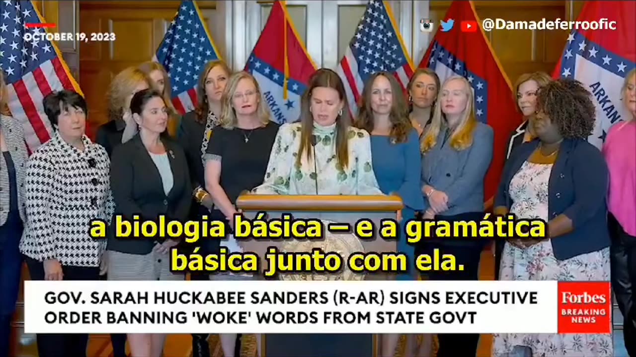 Sarah Huckabee Sanders • Governor of Arkansas,US • Politically correct • BR (2023,11,11) 👀☢️🔥