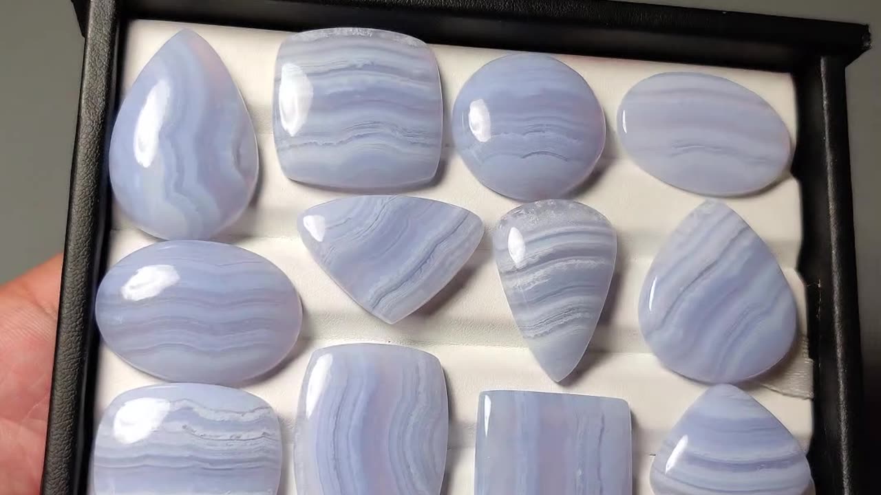 Buy Blue Lace Agate Gemstone Online | CabochonsForSale