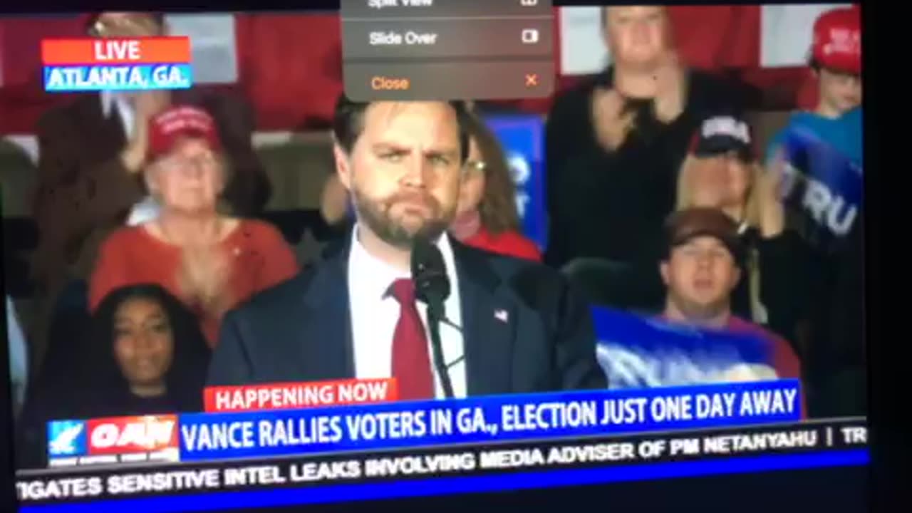 🦅 OAN rally Atlanta Georgia vote with JD Vance Monday November 04 05:23 pm