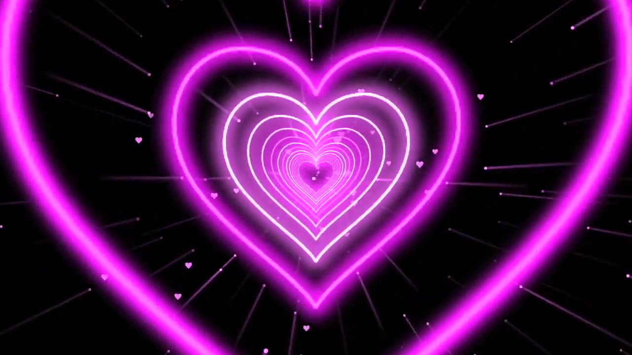 1156. Neon Heart Background💖Pink Neon Heart Background Heart Heart