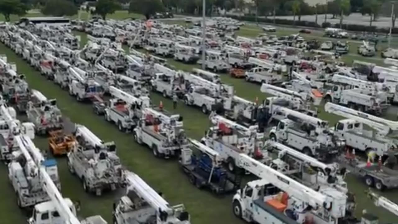 WOW! Lineman getting ready for Hurricane Milton !!