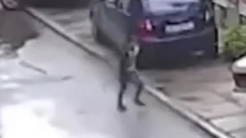 Drunk man' hurls GRENADE at kids playing in the street #Shorts