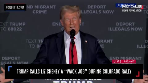 Trump Calls Liz Cheney a “Wack Job” During Colorado Rally