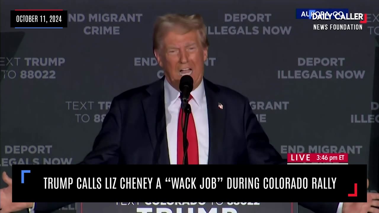 Trump Calls Liz Cheney a “Wack Job” During Colorado Rally