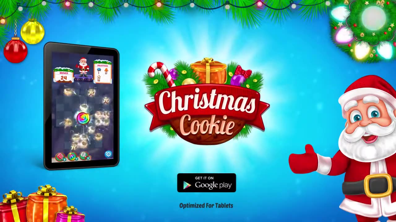 Christmas Cookie - Santa Claus's Match 3 Adventure-Official Game Trailer-Download it now