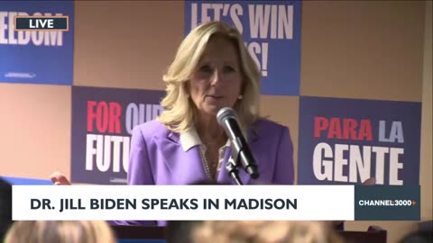 Dr. Jill Biden speaks in Madison..