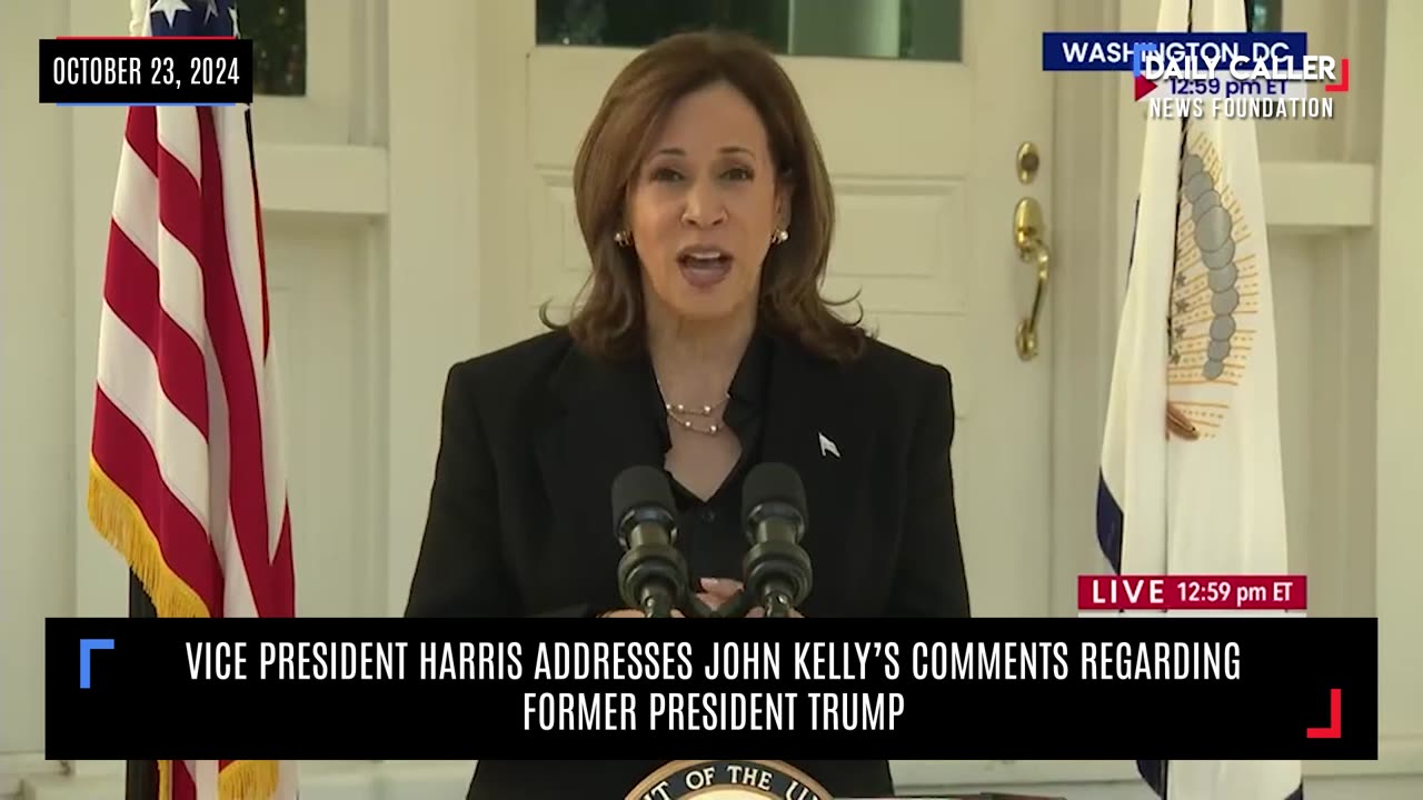 Vice President Harris Addresses John Kelly's Comments Regarding Trump