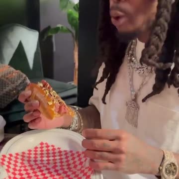 Rapper Quavo Shows Why So Many Rappers Go Broke By Eating A 100K Dollar Hot Dog