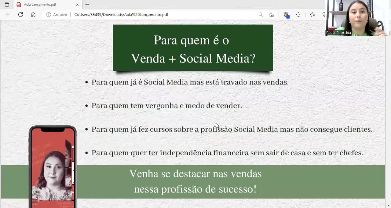 Paula Sborchia SM- Prospecção e Vendas para SM