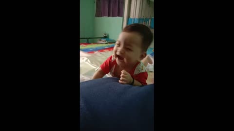 Baby laughing