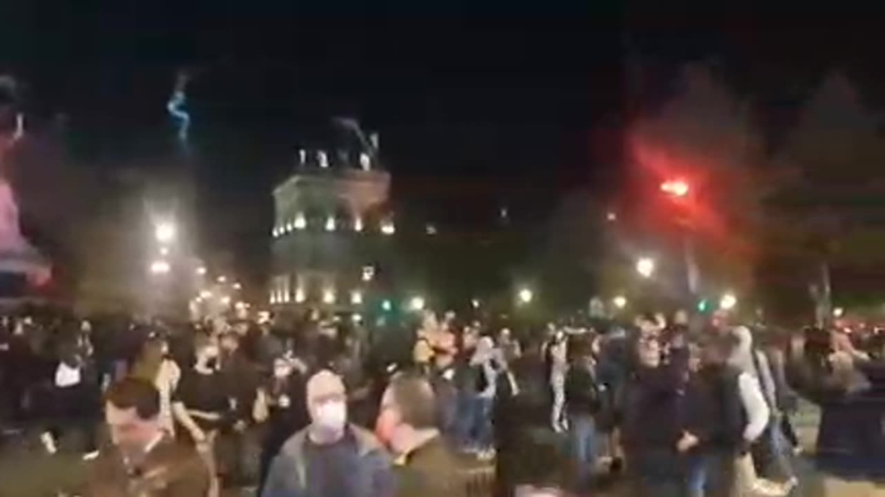 Scenes from the streets of France after the
