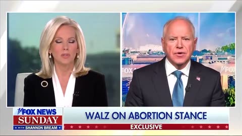 Fox News' Shannon Bream Grills Tim Walz on His Stance for Unrestricted Abortion