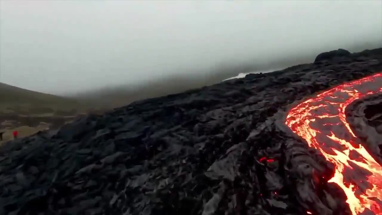 Volcano Drone Shot