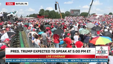 MAGA Rally in Butler, PA: Waiting for Preprogram Part 1