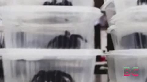 Man arrested for allegedly trying to smuggle hundreds of tarantulas and centipedes