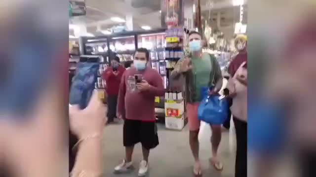 Getting Sprayed and Attacked While Shopping Maskless