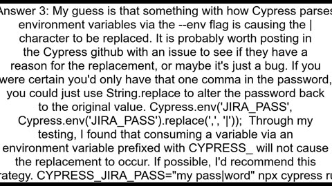 How to escape pipe char to pass it to cypress environnement by command line parameter