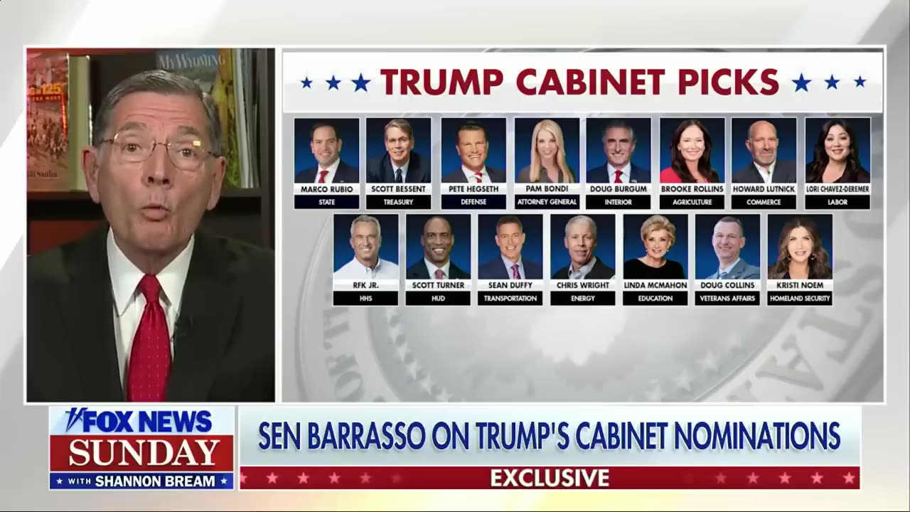 Trump's cabinet nominations will get America back on track Sen. Barrasso