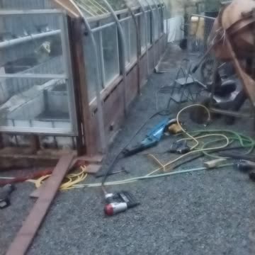 End greenhouse wall nearly complete