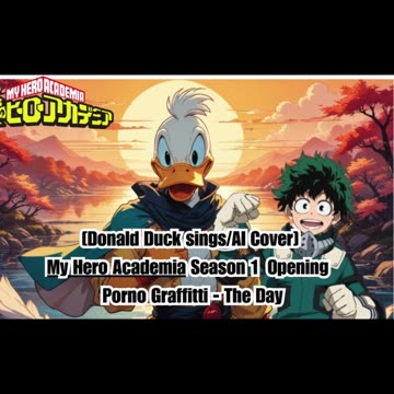 [Donald Duck sings/AI Cover] My Hero Academia Season 1 Opening Porno Graffitti - The Day