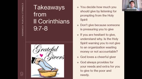 Takeaways from II Corinthians 9:7-8